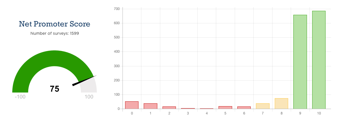 CustomerSure NPS dial and chart